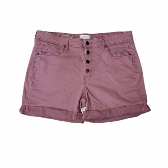 SONOMA DUSTY ROSE STRETCHY JEAN SHORTS, SIZE 16 - Picture 1 of 5
